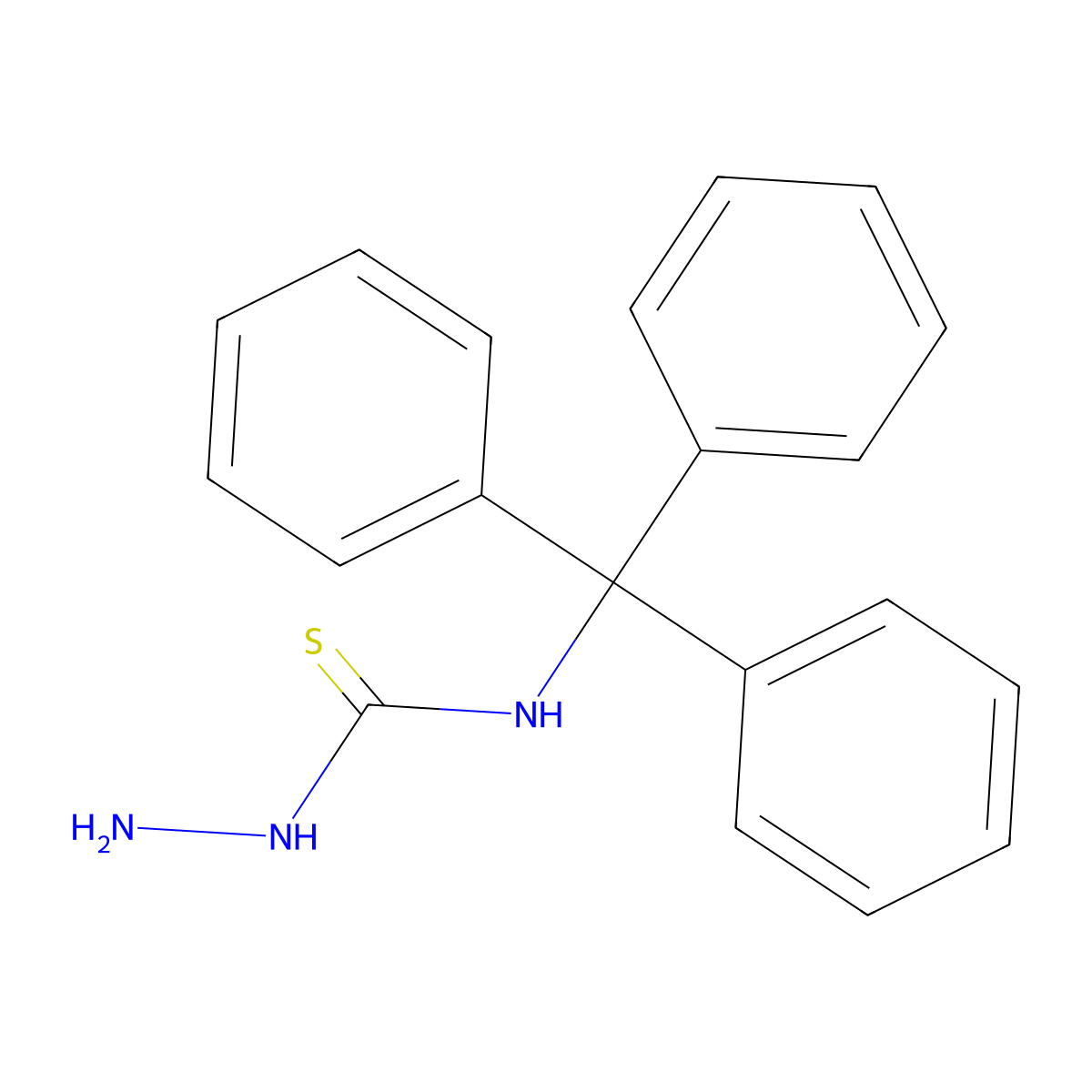 4-Trityl-3-thiosemicarbazide molecular structure, CAS 21198-26-5