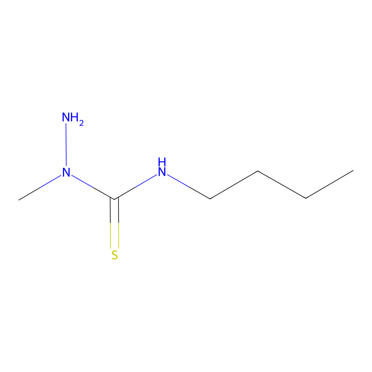 3-Amino-1-butyl-3-methylthiourea molecular structure, CAS 21198-52-7