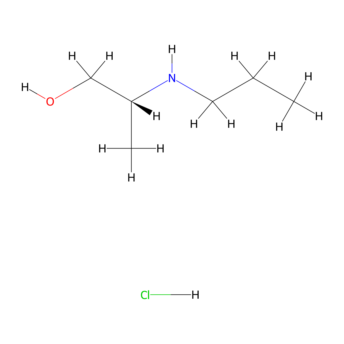 (R)-2-(Propylamino)propan-1-OL hydrochloride molecular structure, CAS 2119947-54-3