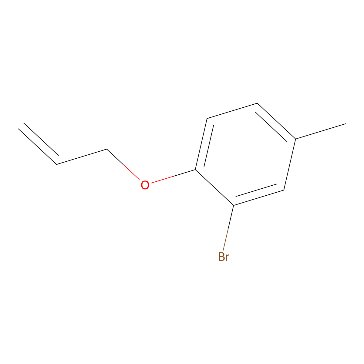2-Bromo-4-methyl-1-(prop-2-en-1-yloxy)benzene molecular structure, CAS 2120-18-5