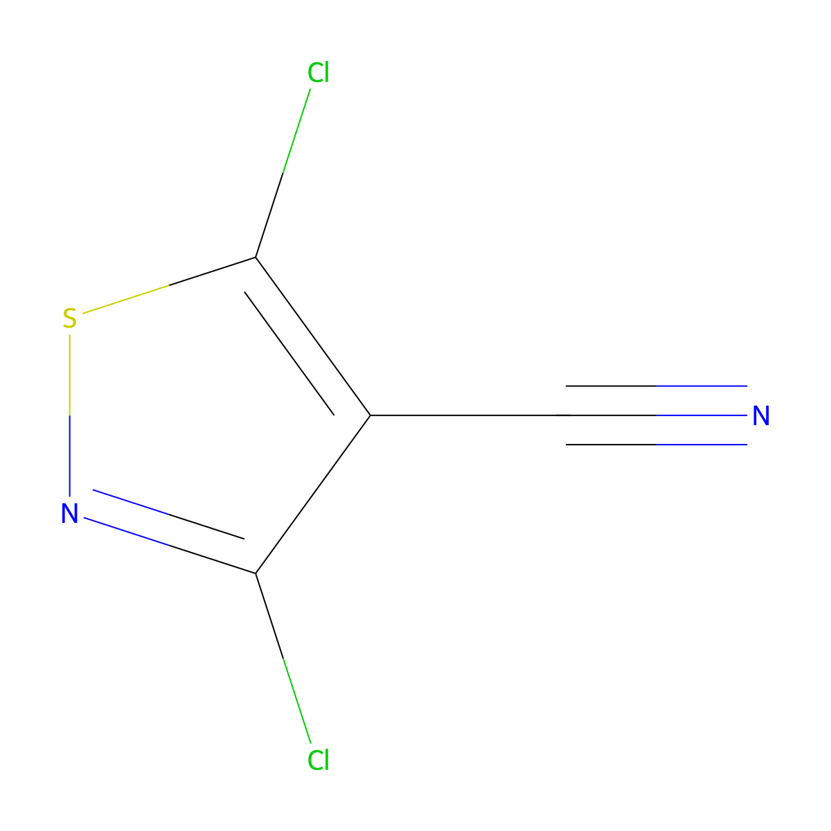 Dichloro-1,2-thiazole-4-carbonitrile molecular structure, CAS 2120-82-3