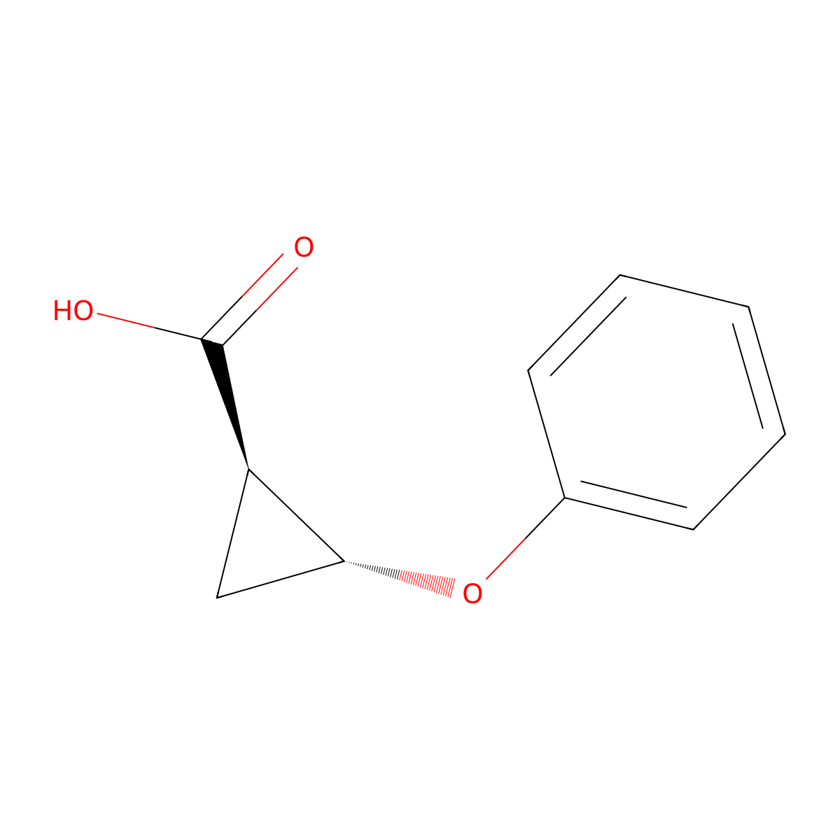 rac-(1R,2R)-2-phenoxycyclopropane-1-carboxylic acid molecular structure, CAS 2120-94-7