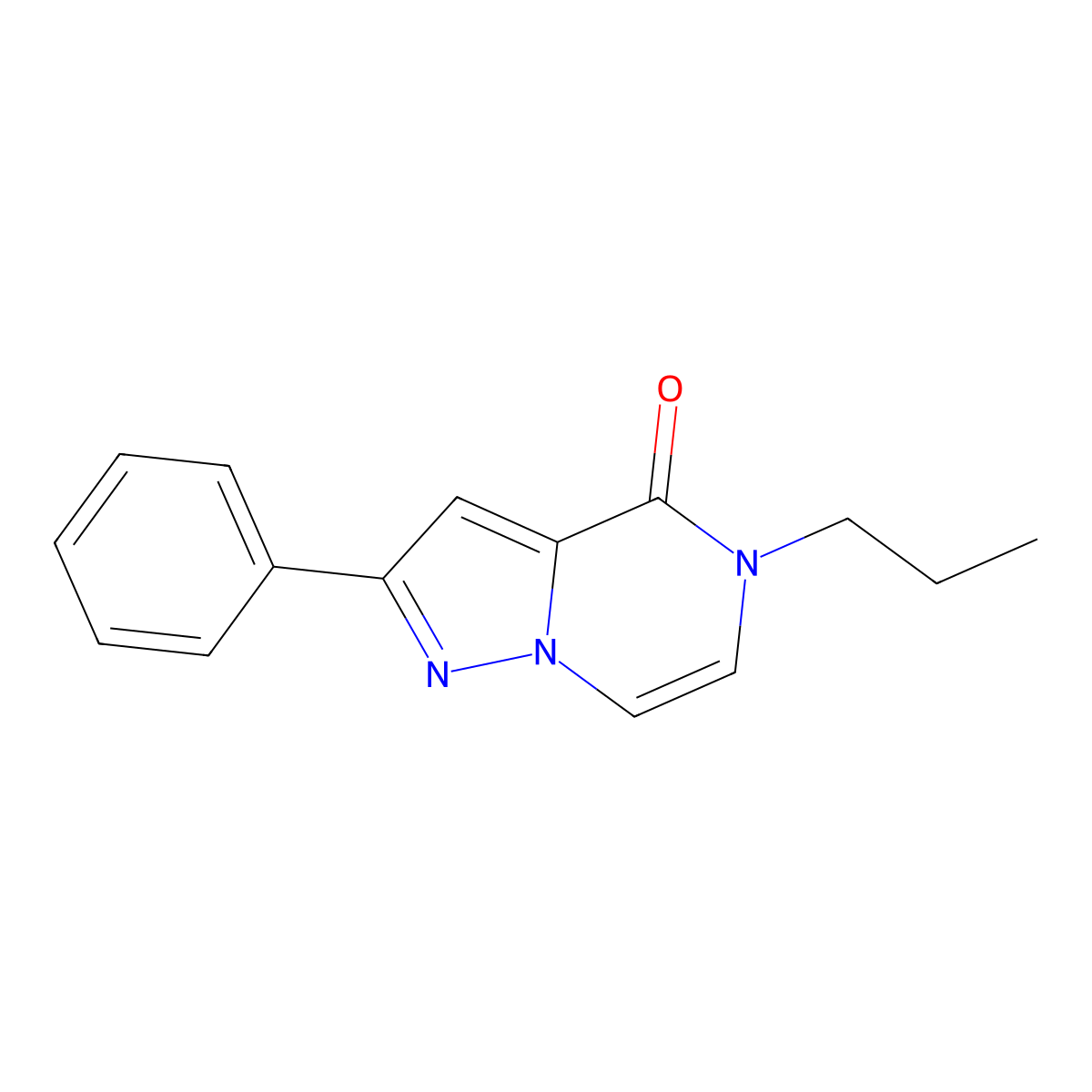 2-phenyl-5-propyl-4H,5H-pyrazolo[1,5-a]pyrazin-4-one molecular structure, CAS 2120140-66-9