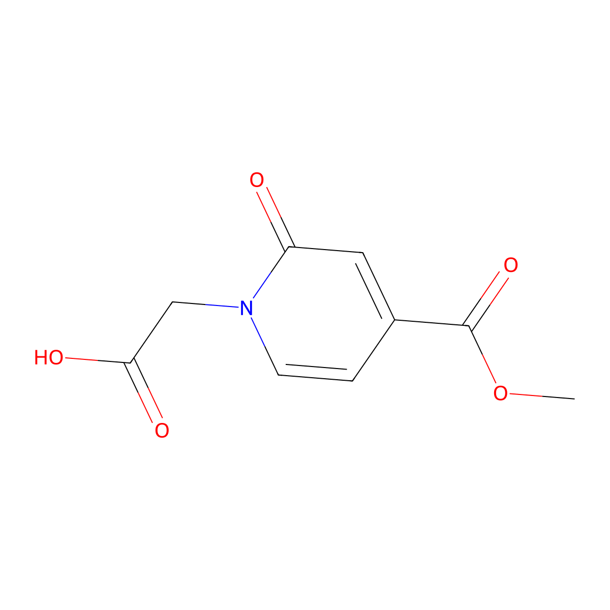 2-(4-(Methoxycarbonyl)-2-oxopyridin-1(2H)-yl)acetic acid molecular structure, CAS 2120145-39-1
