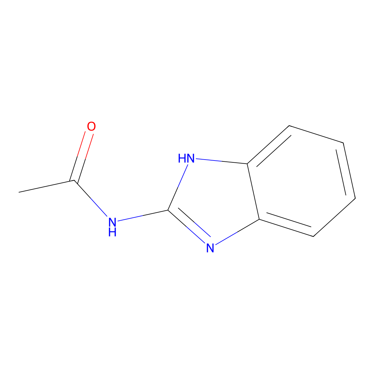 N-(1H-1,3-benzodiazol-2-yl)acetamide molecular structure, CAS 21202-05-1