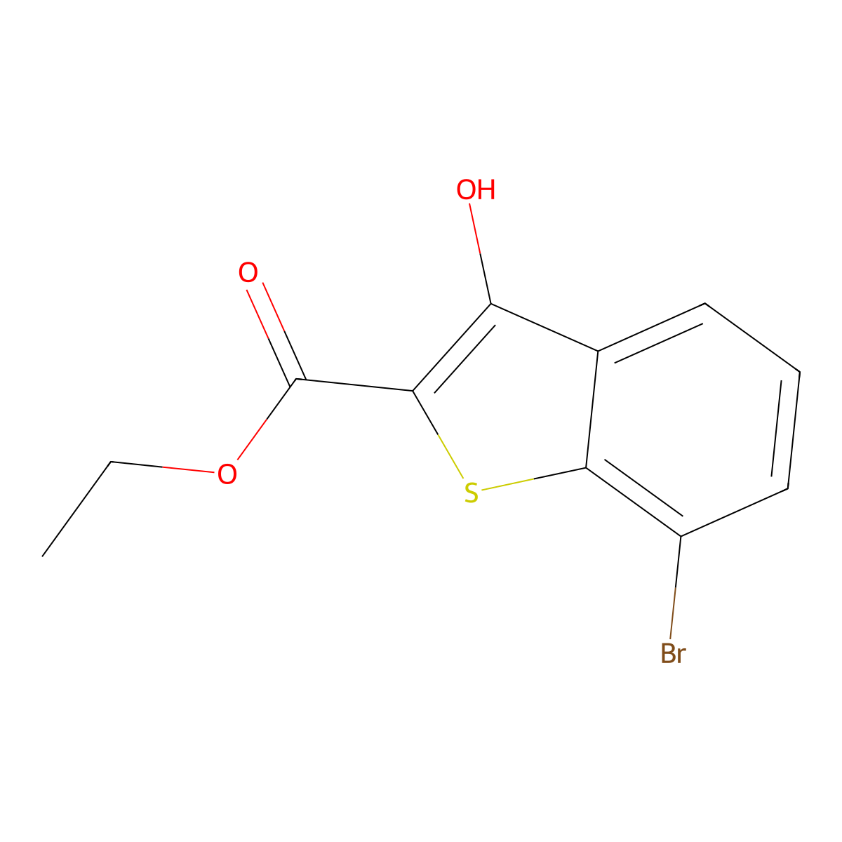 Ethyl 7-bromo-3-hydroxybenzo[b]thiophene-2-carboxylate molecular structure, CAS 2120250-65-7