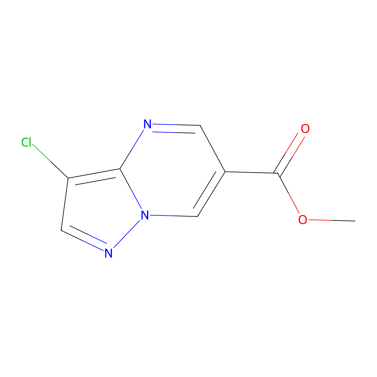Methyl 3-chloropyrazolo[1,5-A]pyrimidine-6-carboxylate molecular structure, CAS 2120264-10-8