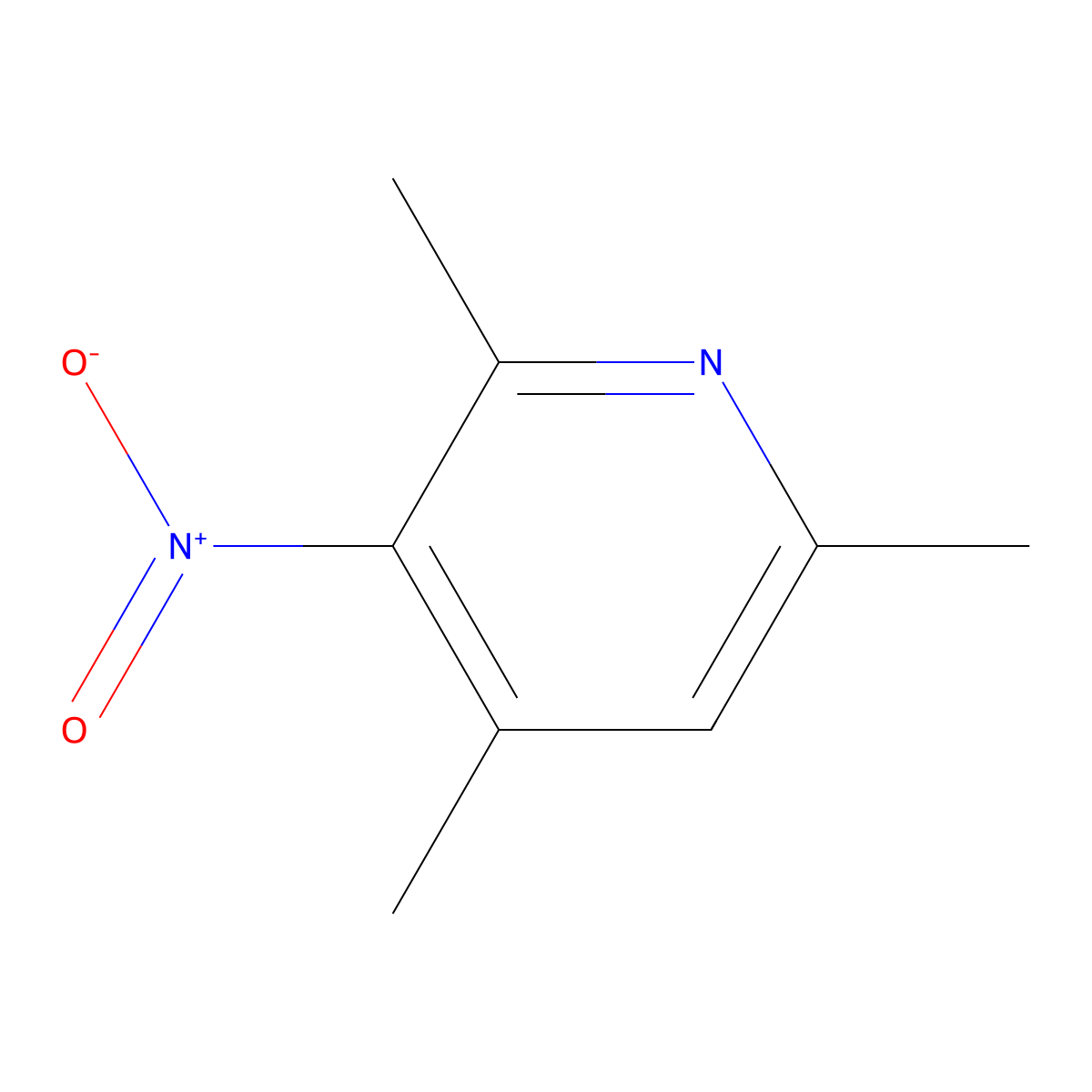 2,4,6-Trimethyl-3-nitropyridine molecular structure, CAS 21203-55-4