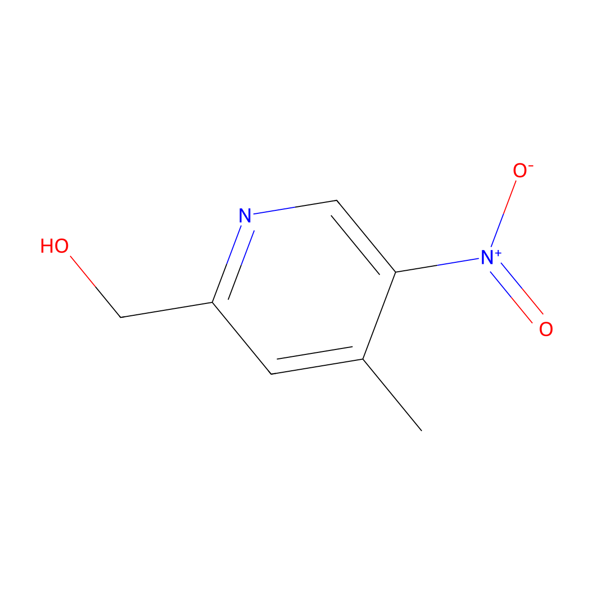 (4-Methyl-5-nitropyridin-2-yl)methanol molecular structure, CAS 21203-60-1