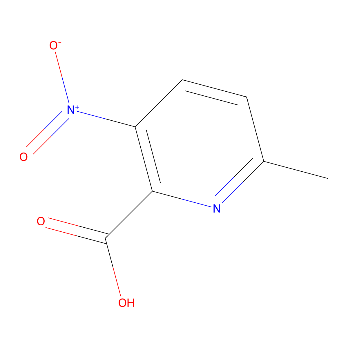 6-Methyl-3-nitropyridine-2-carboxylic acid molecular structure, CAS 21203-64-5