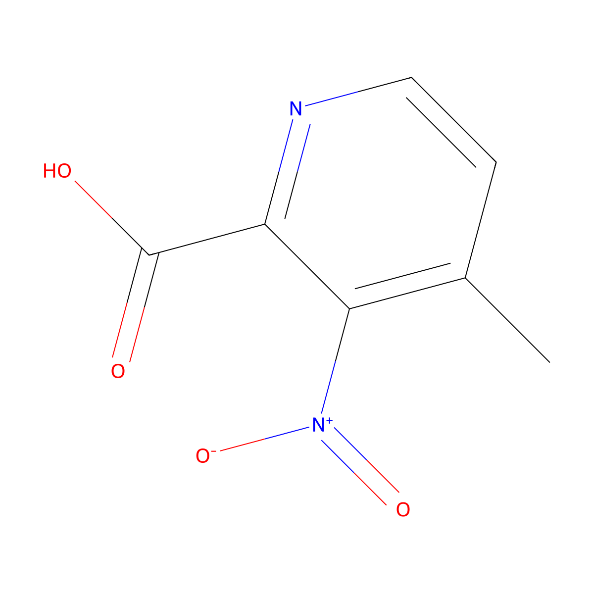 4-Methyl-3-nitropyridine-2-carboxylic acid molecular structure, CAS 21203-65-6