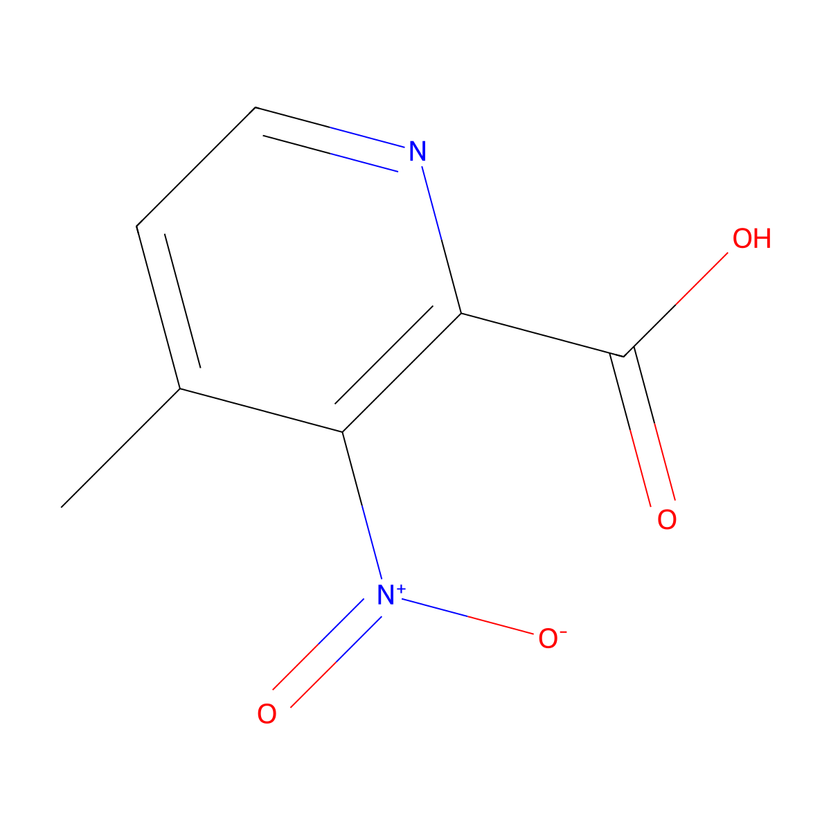 4-Methyl-3-nitropyridine-2-carboxylic acid molecular structure, CAS 21203-65-6