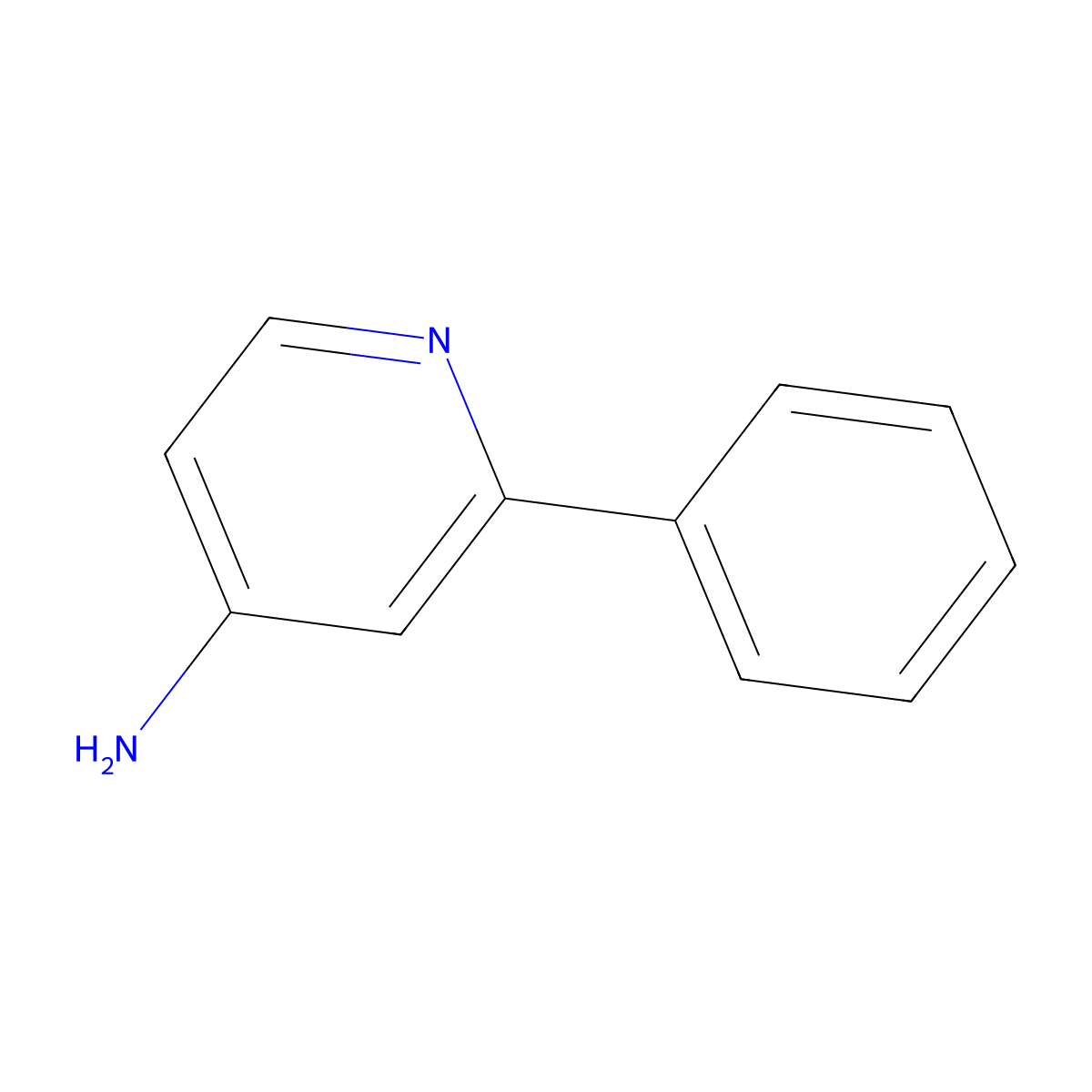 2-Phenylpyridin-4-amine molecular structure, CAS 21203-86-1