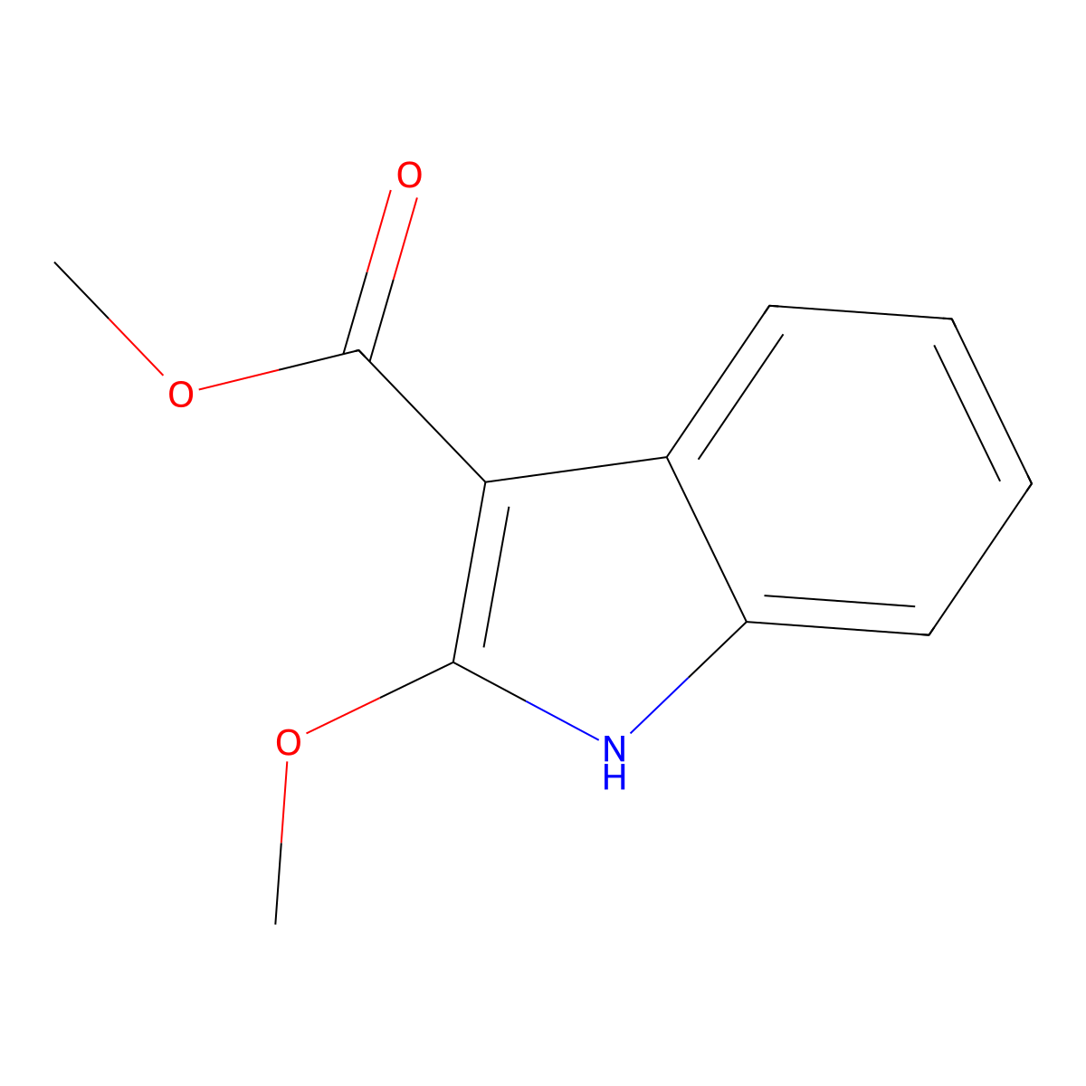 methyl 2-methoxy-1H-indole-3-carboxylate molecular structure, CAS 2120340-48-7
