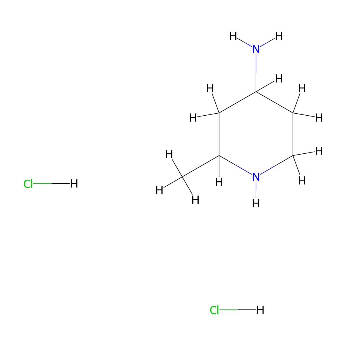 (2R,4R)-2-Methyl-piperidin-4-ylamine dihydrochloride molecular structure, CAS 2120370-78-5