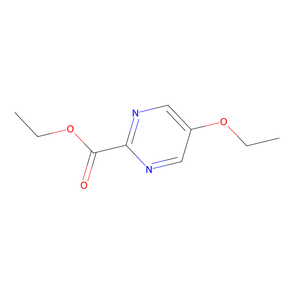 Ethyl 5-ethoxy-2-pyrimidinecarboxylate molecular structure, CAS 2120465-28-1