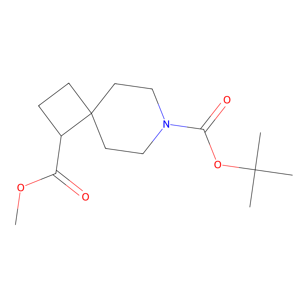 Methyl 7-boc-7-azaspiro[3.5]nonane-1-carboxylate molecular structure, CAS 2120469-16-9
