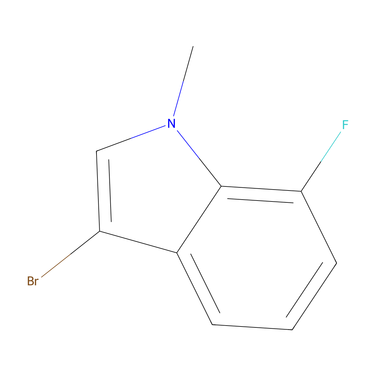 3-Bromo-7-fluoro-1-methyl-indole molecular structure, CAS 2120518-85-4