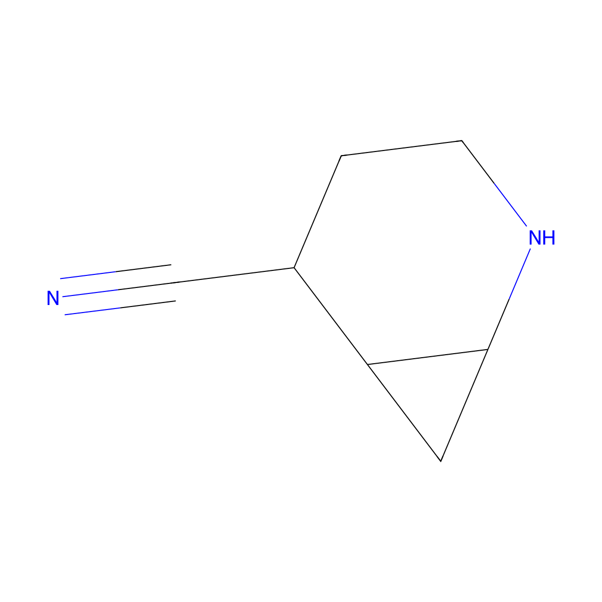 2-Azabicyclo[4.1.0]heptane-5-carbonitrile molecular structure, CAS 2120576-84-1