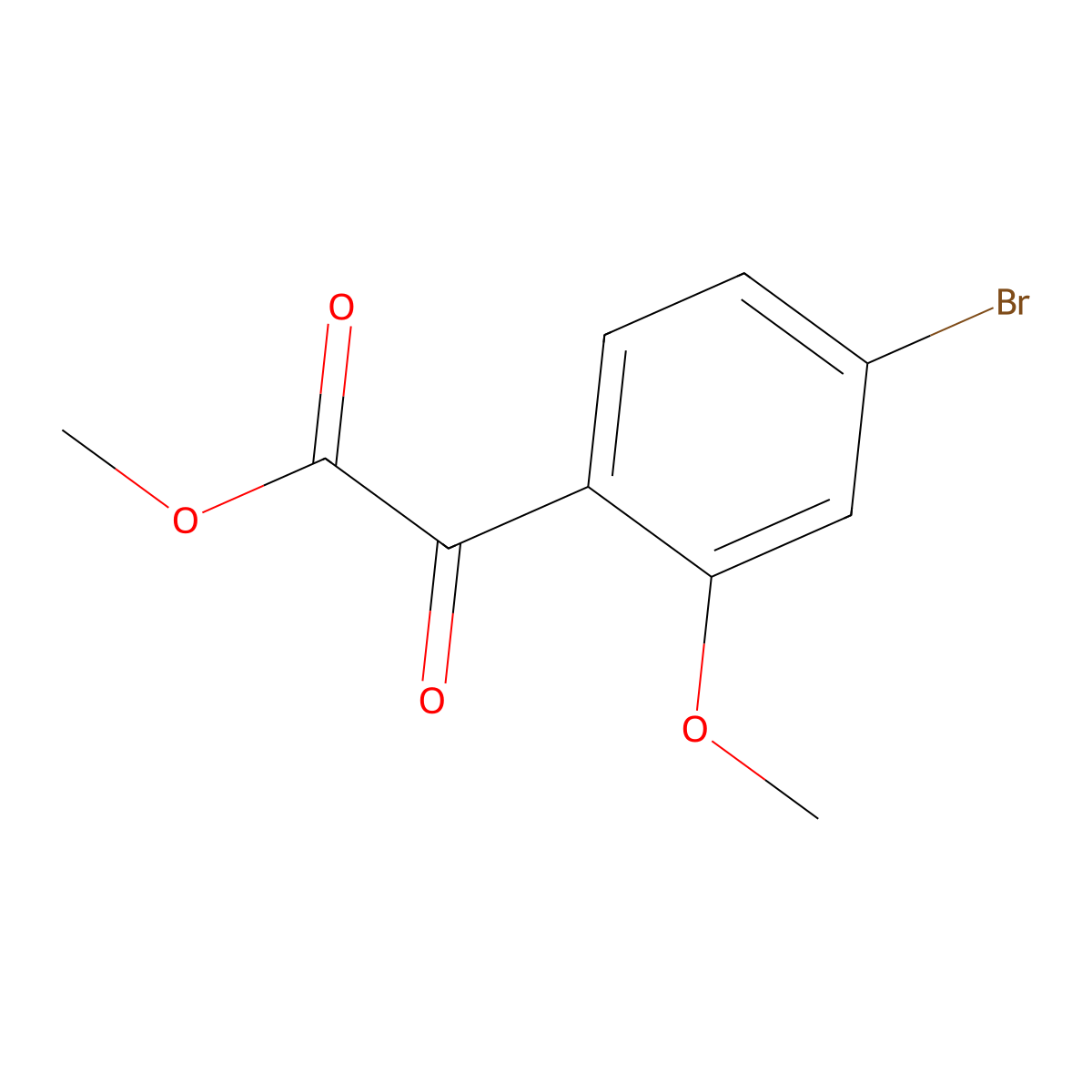 Methyl 2-(4-bromo-2-methoxyphenyl)-2-oxoacetate molecular structure, CAS 2120585-11-5