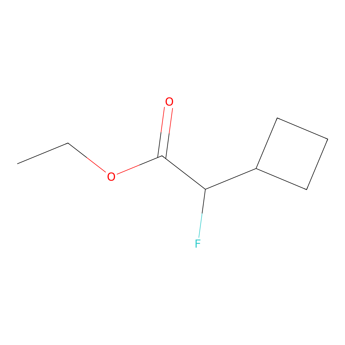 Ethyl 2-cyclobutyl-2-fluoroacetate molecular structure, CAS 2120625-68-3