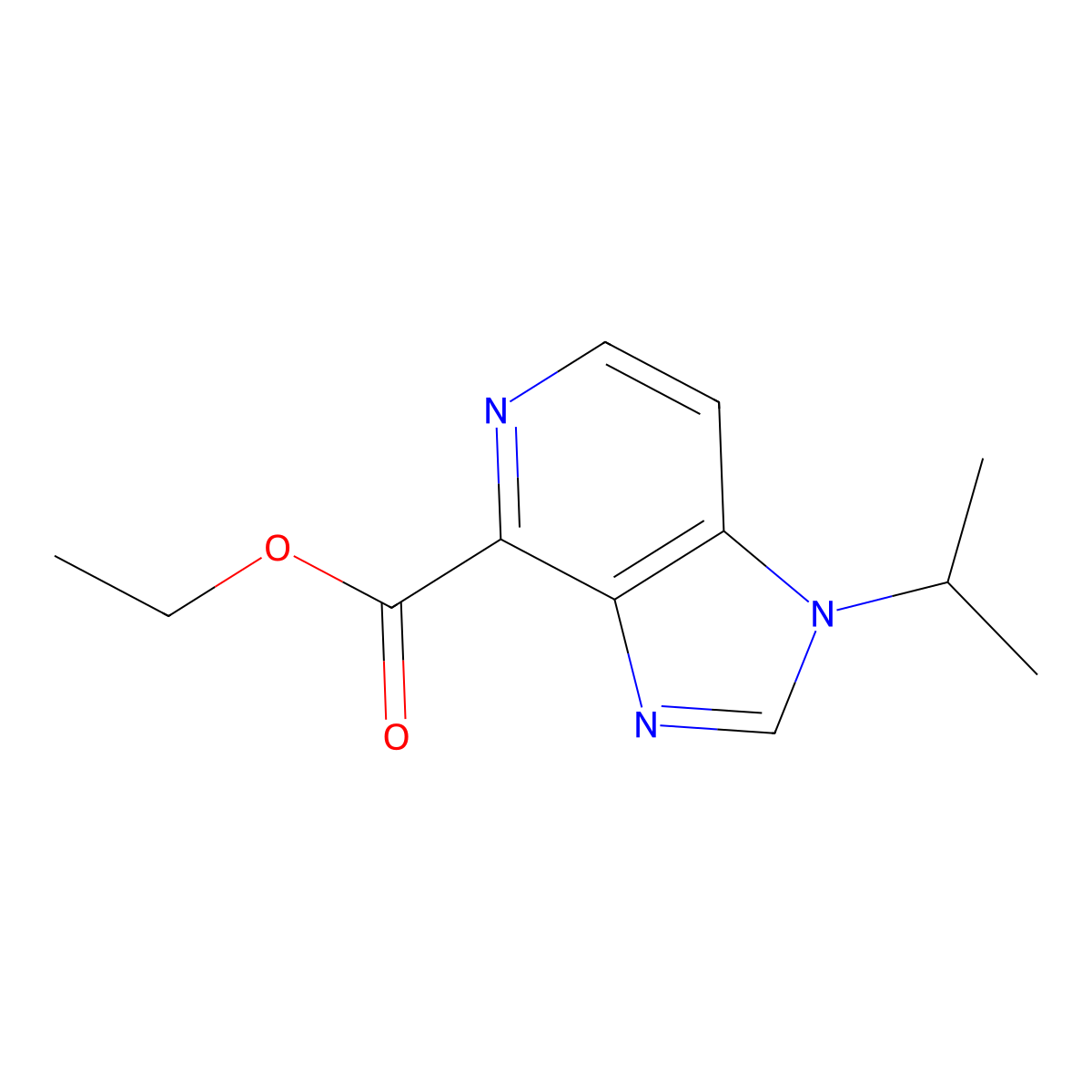 Ethyl 1-isopropyl-1H-imidazo[4,5-c]pyridine-4-carboxylate molecular structure, CAS 2120690-30-2