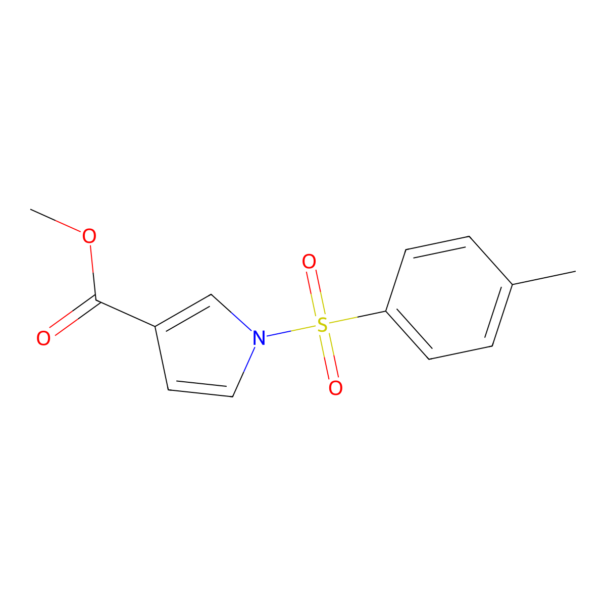 Methyl 1-tosyl-1H-pyrrole-3-carboxylate molecular structure, CAS 212071-00-6