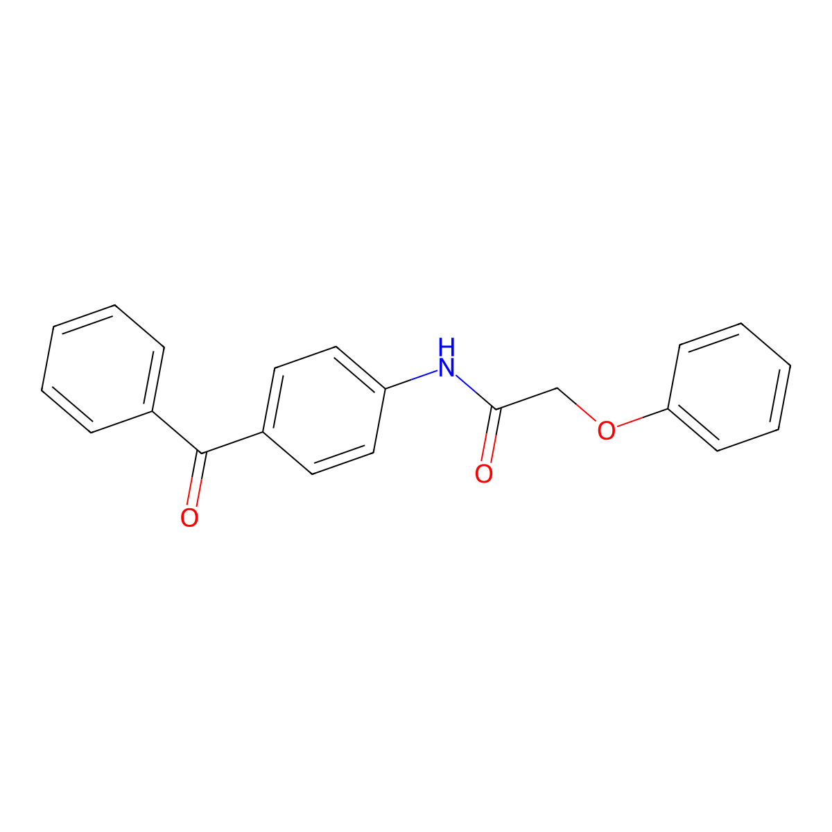 N-(4-benzoylphenyl)-2-phenoxyacetamide molecular structure, CAS 212074-41-4