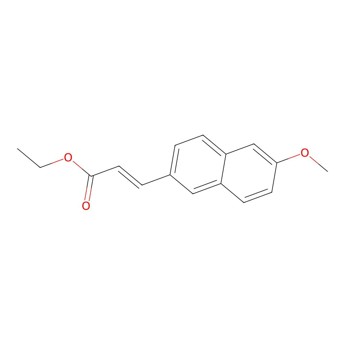 Ethyl (e)-3-(6-methoxynaphthalen-2-yl)acrylate molecular structure, CAS 212078-45-0