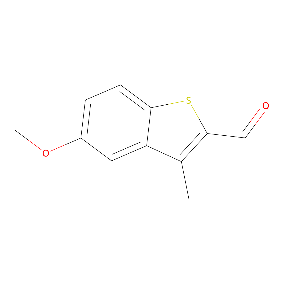 5-Methoxy-3-methylbenzo[b]thiophene-2-carbaldehyde molecular structure, CAS 212078-58-5