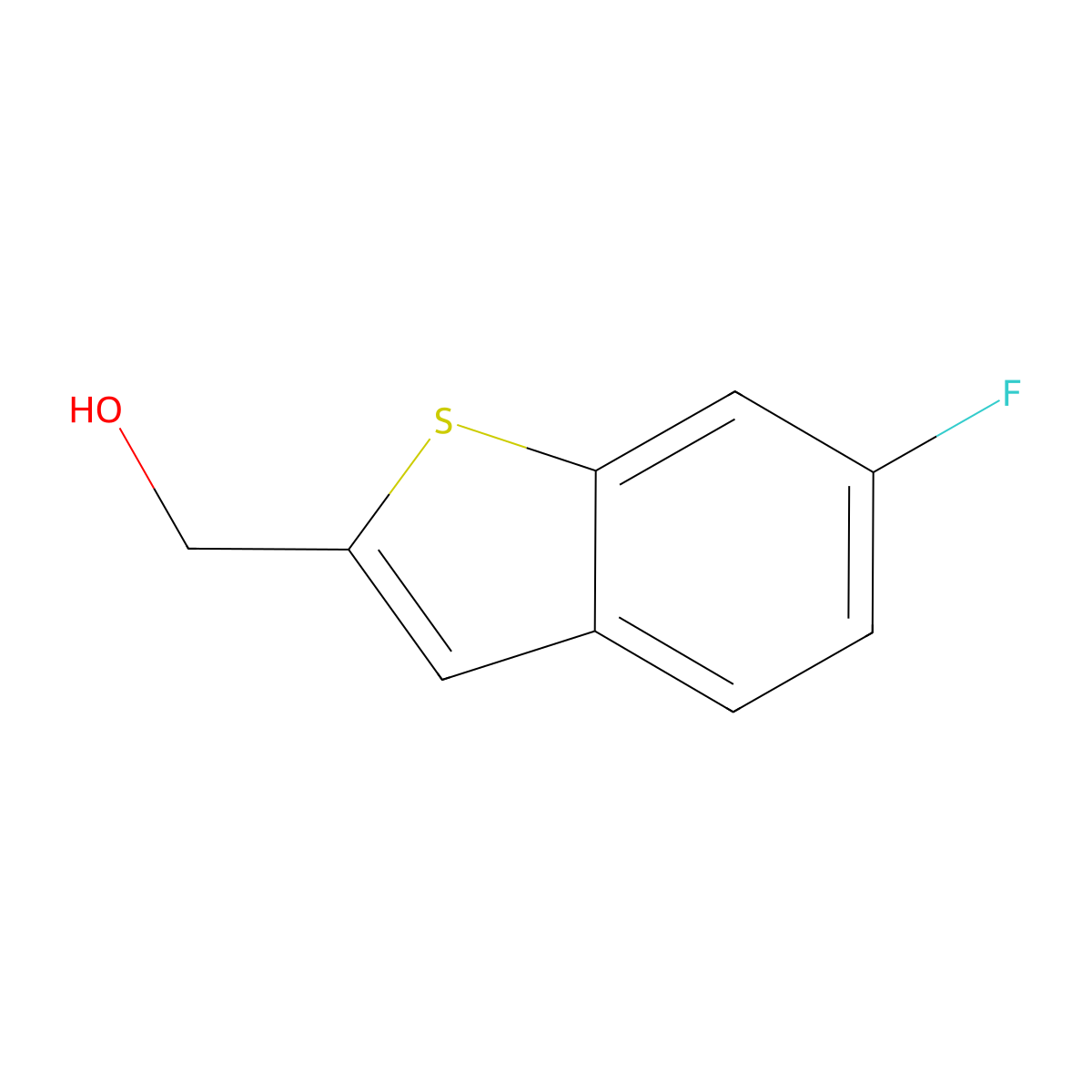 (6-Fluorobenzo[b]thiophen-2-yl)methanol molecular structure, CAS 212078-70-1