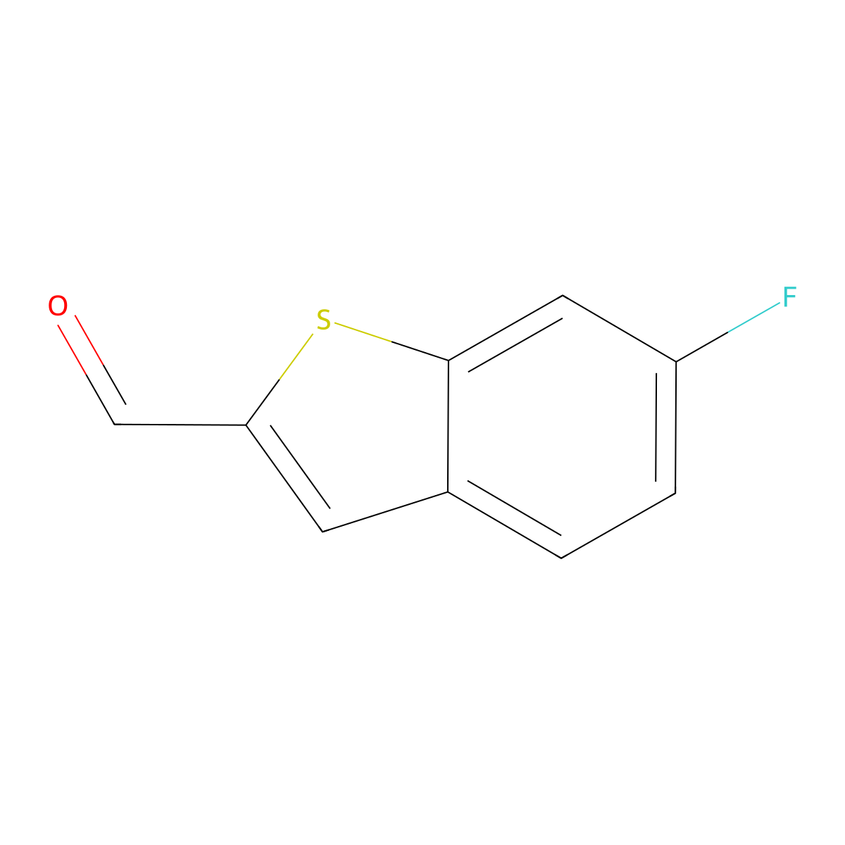 6-Fluorobenzo[b]thiophene-2-carbaldehyde molecular structure, CAS 212078-71-2
