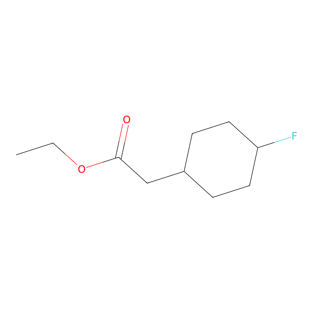 Ethyl 2-(4-fluorocyclohexyl)acetate molecular structure, CAS 2120797-33-1