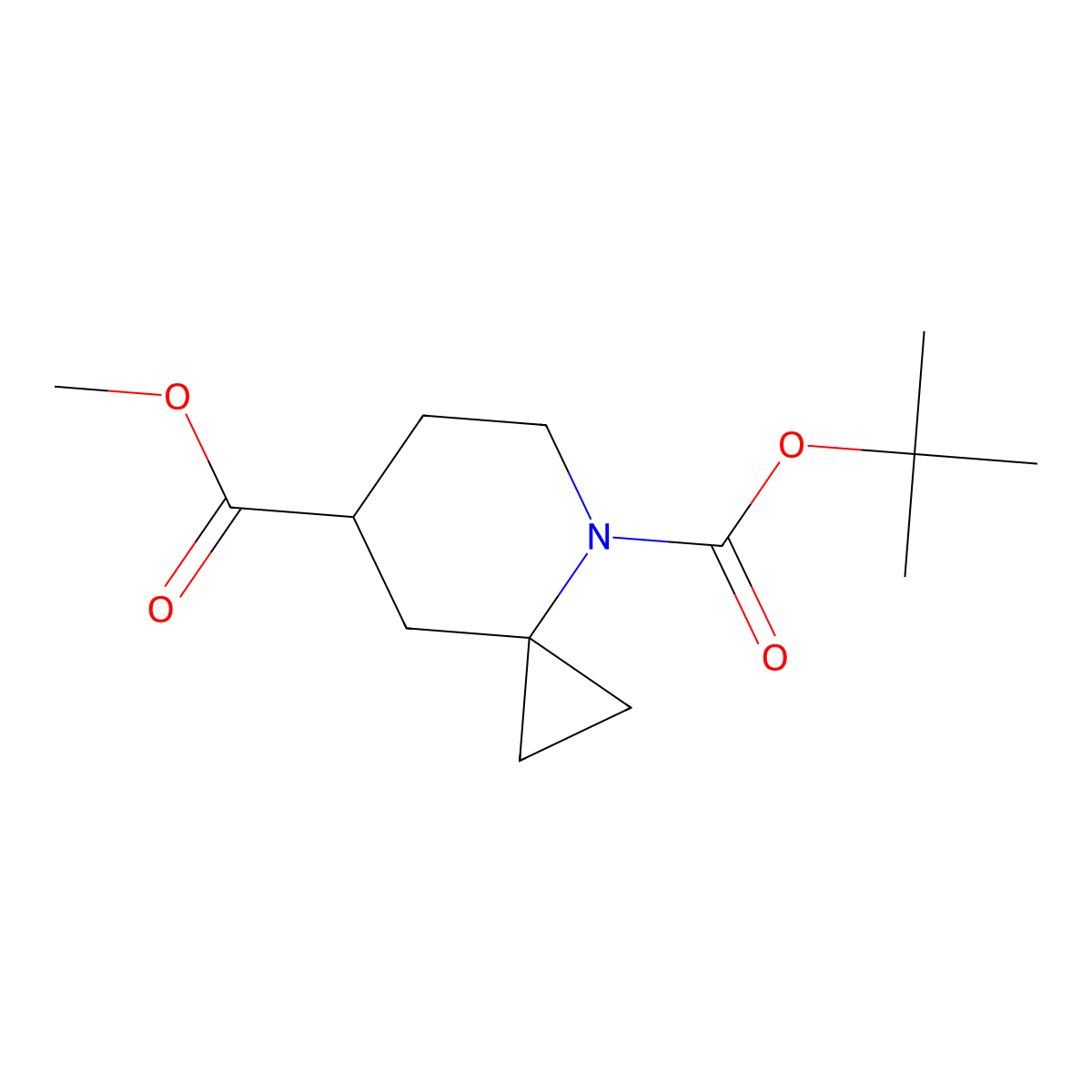 4-(tert-Butyl) 7-methyl 4-azaspiro[2.5]octane-4,7-dicarboxylate molecular structure, CAS 2120865-30-5