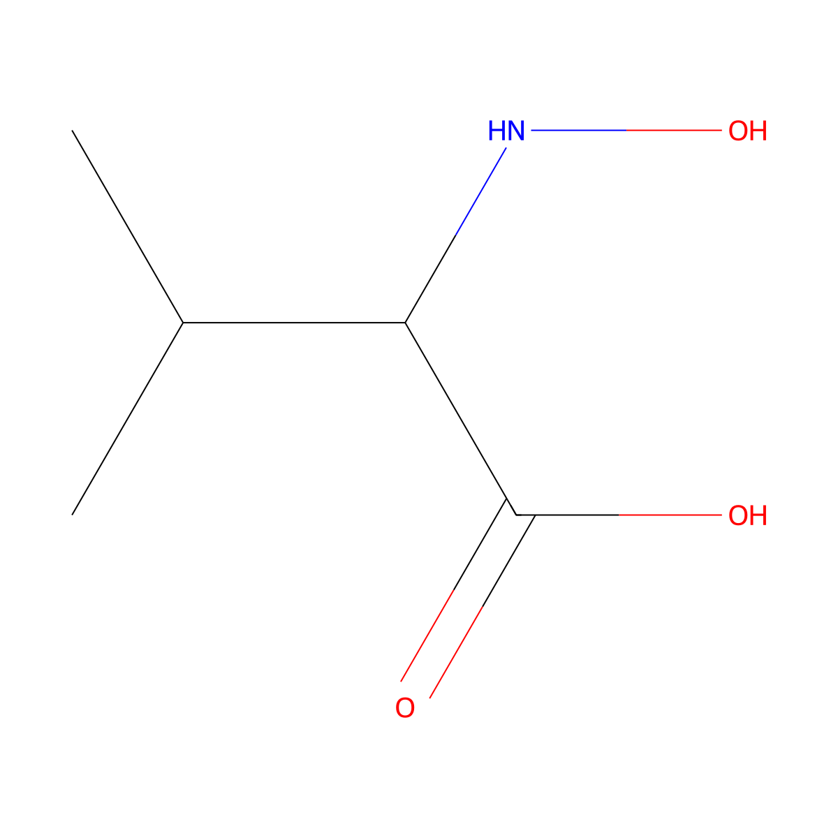 2-(Hydroxyamino)-3-methylbutanoic acid molecular structure, CAS 21209-73-4