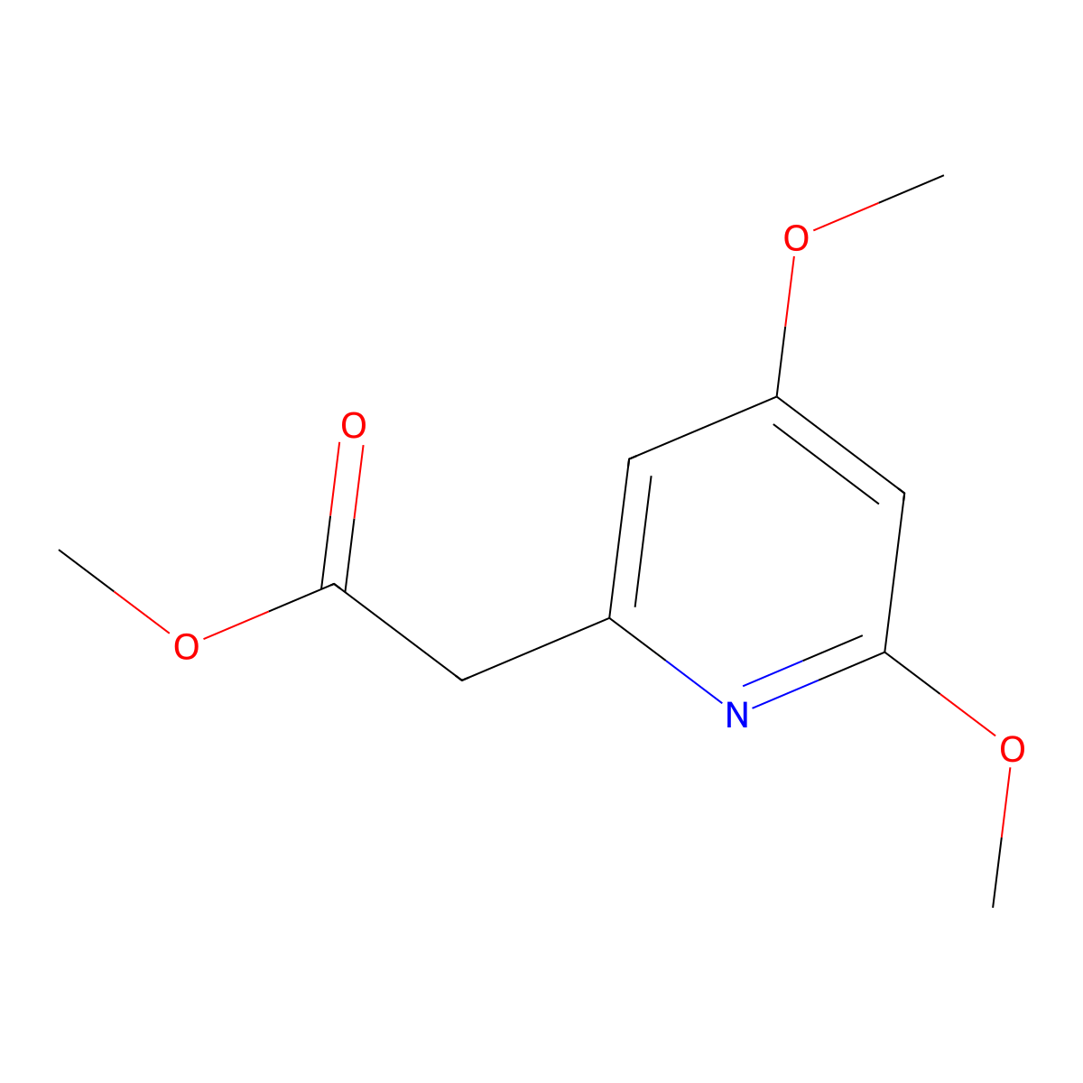 Methyl 2-(4,6-dimethoxypyridin-2-yl)acetate molecular structure, CAS 2120979-97-5