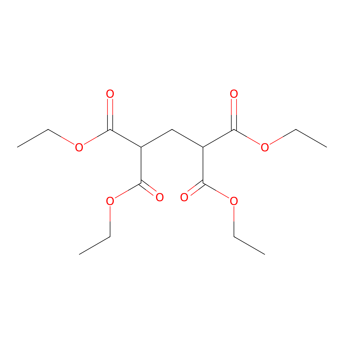 Tetraethyl 1,1,3,3-propanetetracarboxylate molecular structure, CAS 2121-66-6