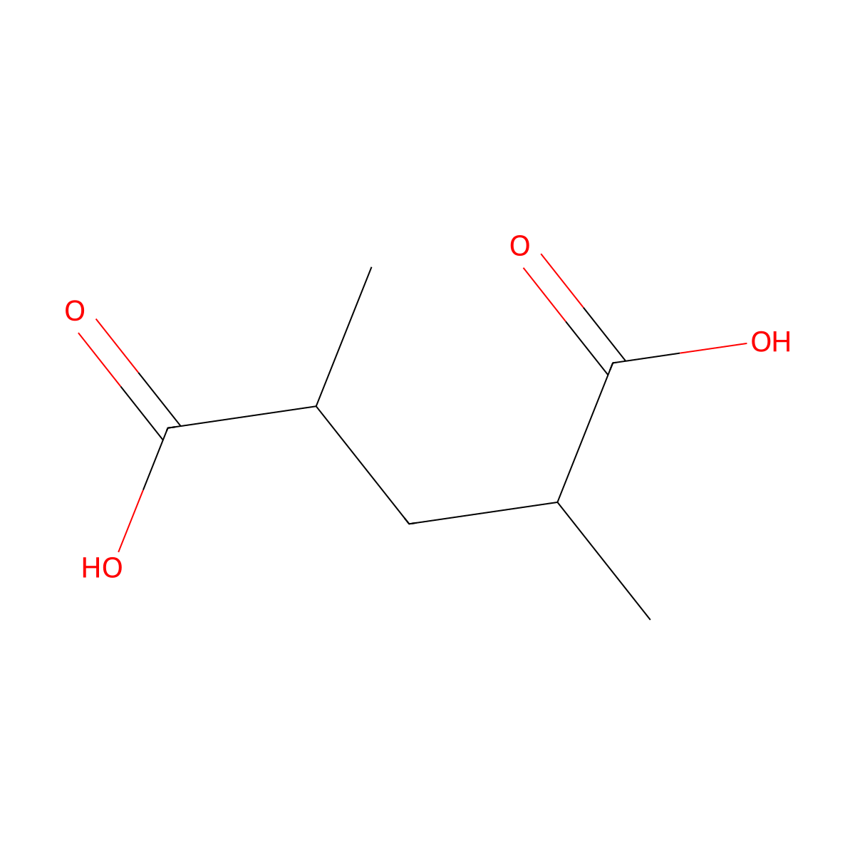 2,4-Dimethylglutaric acid molecular structure, CAS 2121-67-7