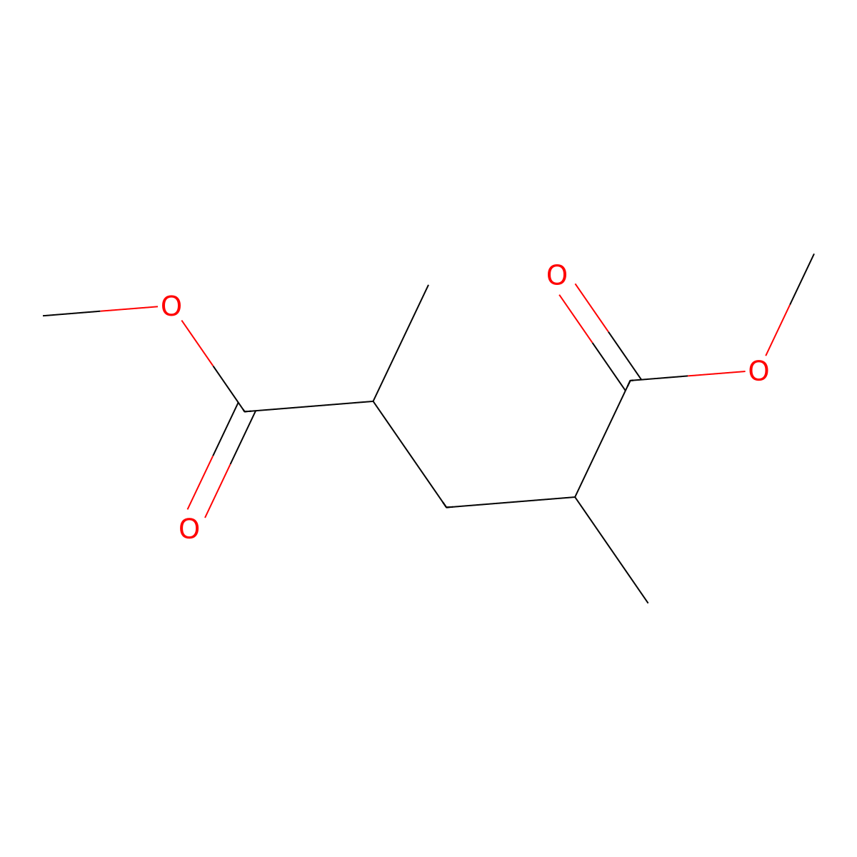 Dimethyl 2,4-dimethylpentanedioate molecular structure, CAS 2121-68-8