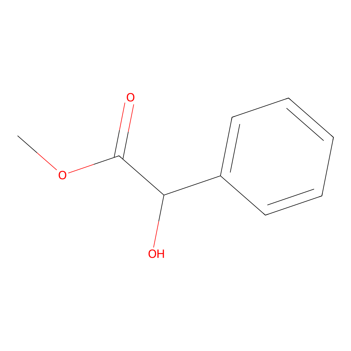 methyl (2S)-2-hydroxy-2-phenylacetate molecular structure, CAS 21210-43-5