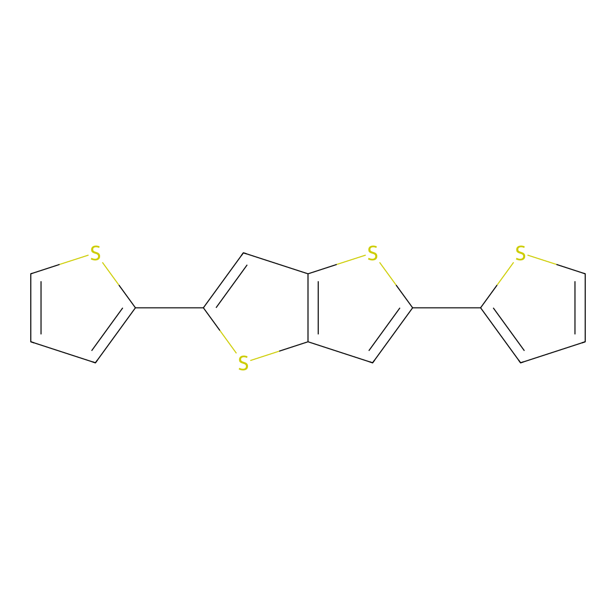 2,5-Di-thiophen-2-yl-thieno(3,2-b)thiophene molecular structure, CAS 21210-90-2