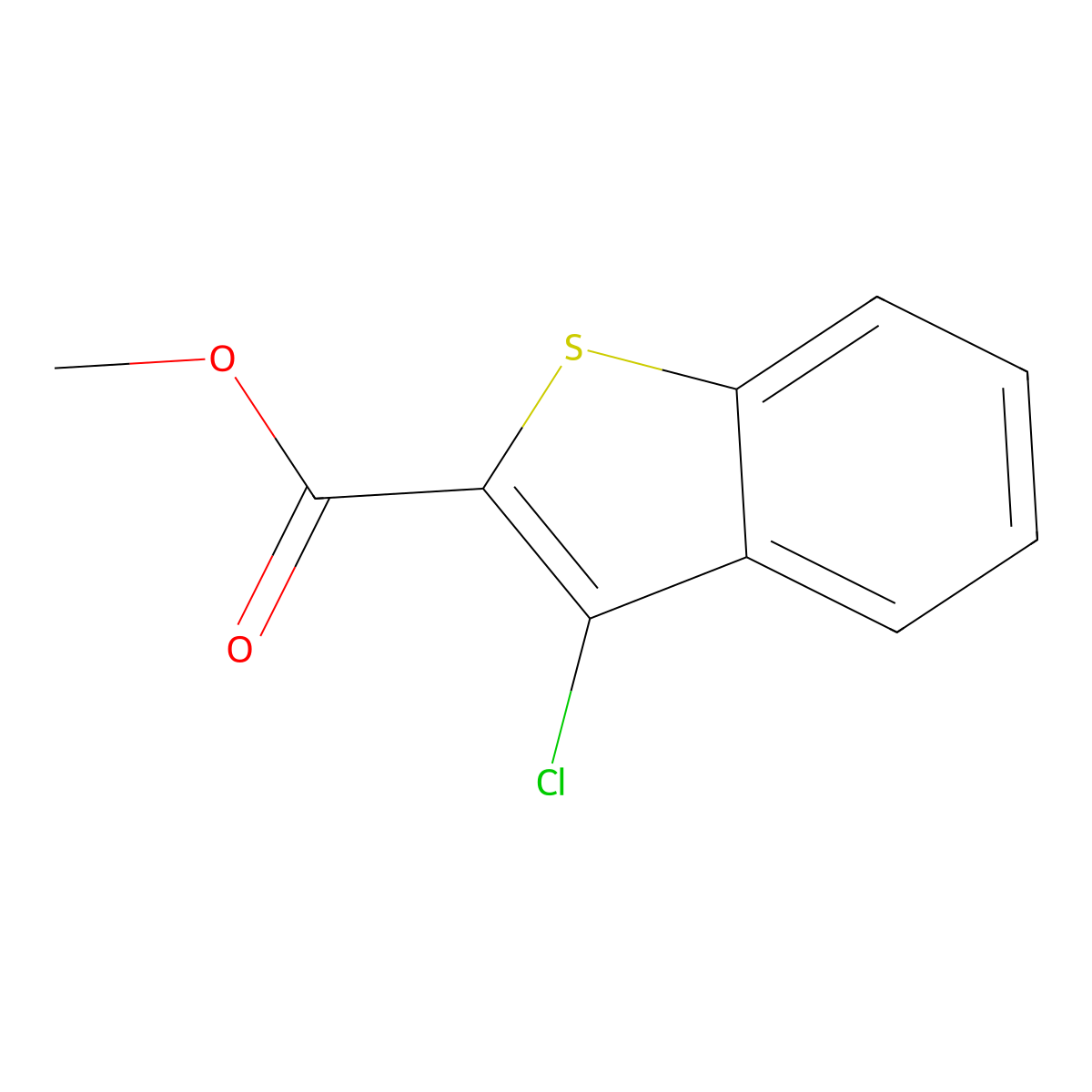 Methyl 3-chlorobenzo[b]thiophene-2-carboxylate molecular structure, CAS 21211-07-4