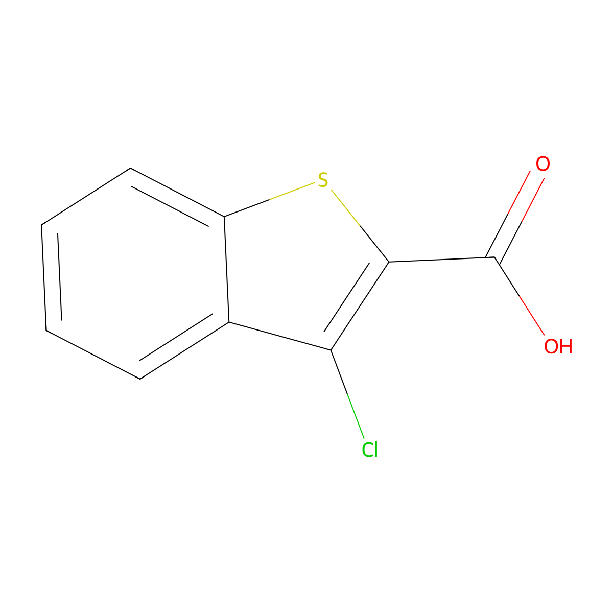 3-Chloro-1-benzothiophene-2-carboxylic acid molecular structure, CAS 21211-22-3