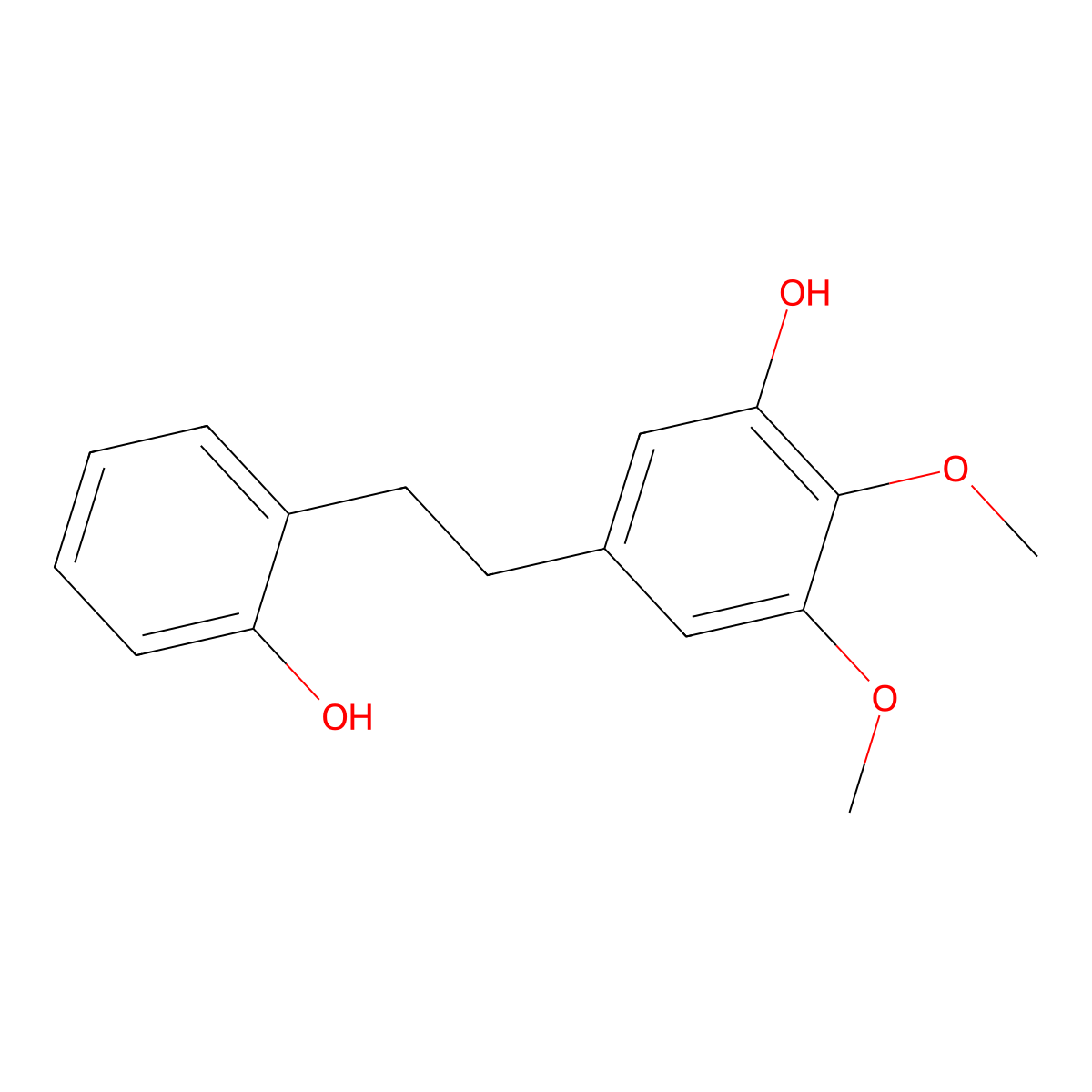 3,2'-Dihydroxy-4,5-dimethoxybibenzyl molecular structure, CAS 212116-72-8