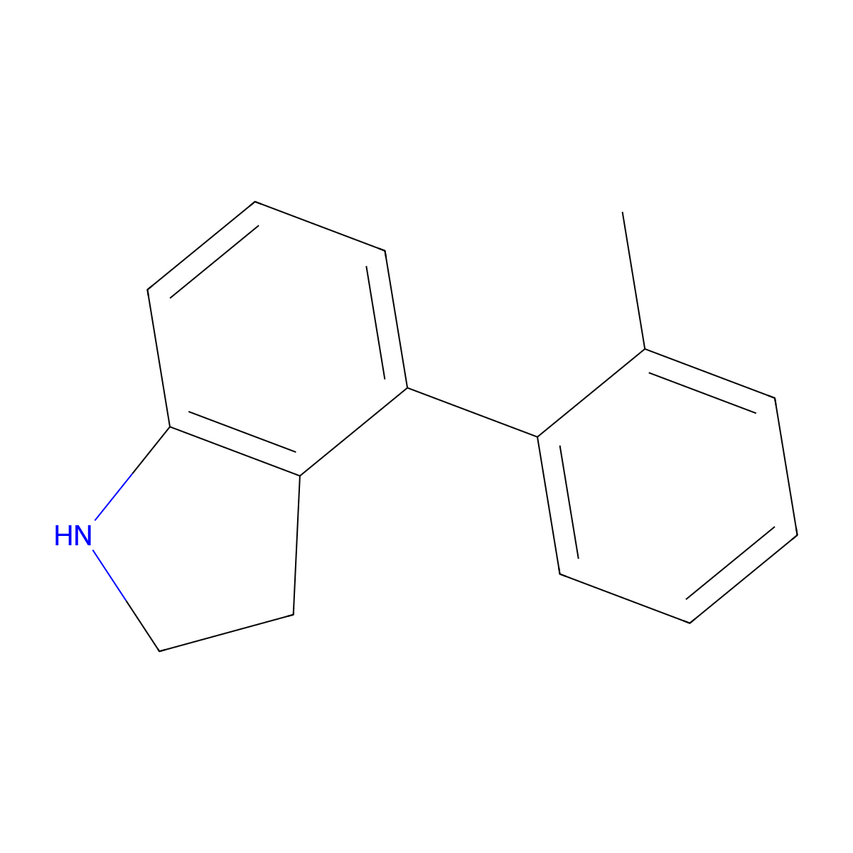 1h-Indole,2,3-dihydro-4-(2-methylphenyl)- molecular structure, CAS 212118-97-3