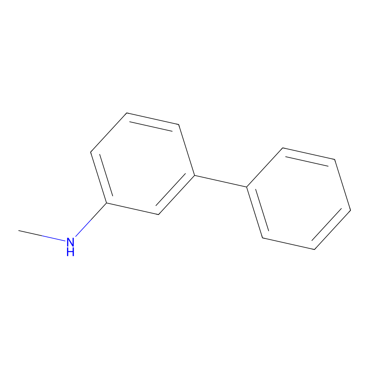 N-methyl-3-phenylaniline molecular structure, CAS 212119-11-4