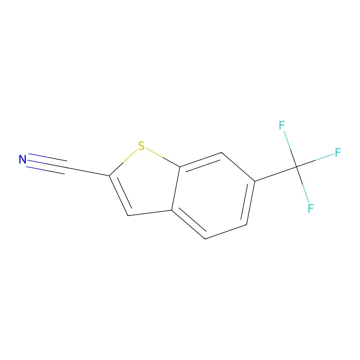 6-(Trifluoromethyl)benzothiophene-2-carbonitrile molecular structure, CAS 2121264-35-3