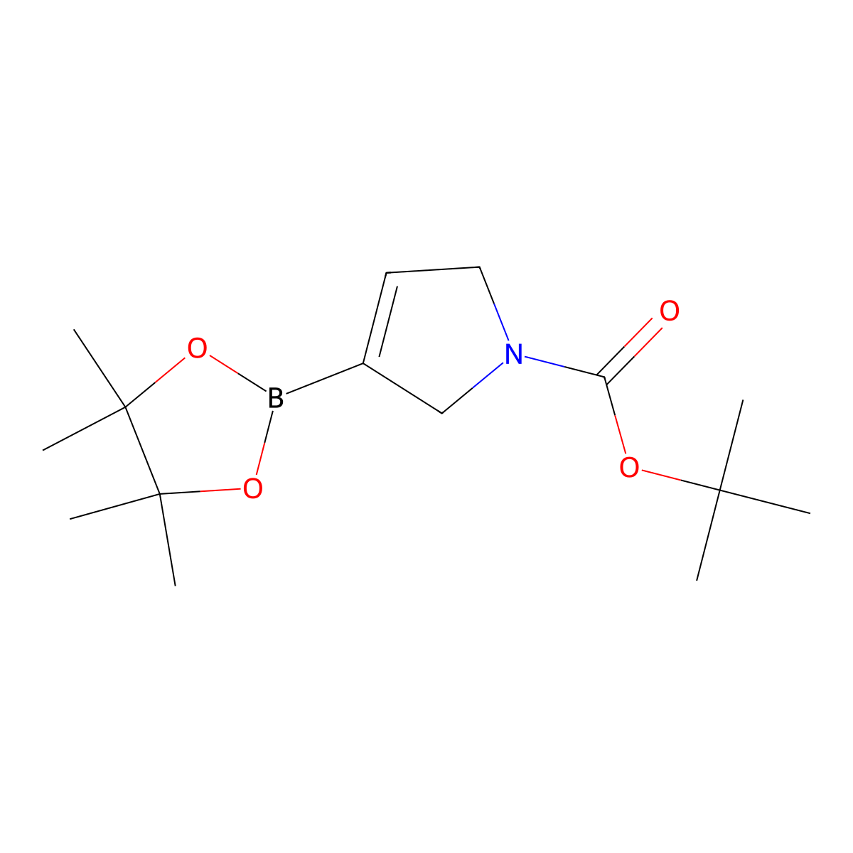 tert-Butyl 3-(4,4,5,5-tetramethyl-1,3,2-dioxaborolan-2-yl)-2,5-dihydro-1H-pyrrole-1-carboxylate molecular structure, CAS 212127-83-8