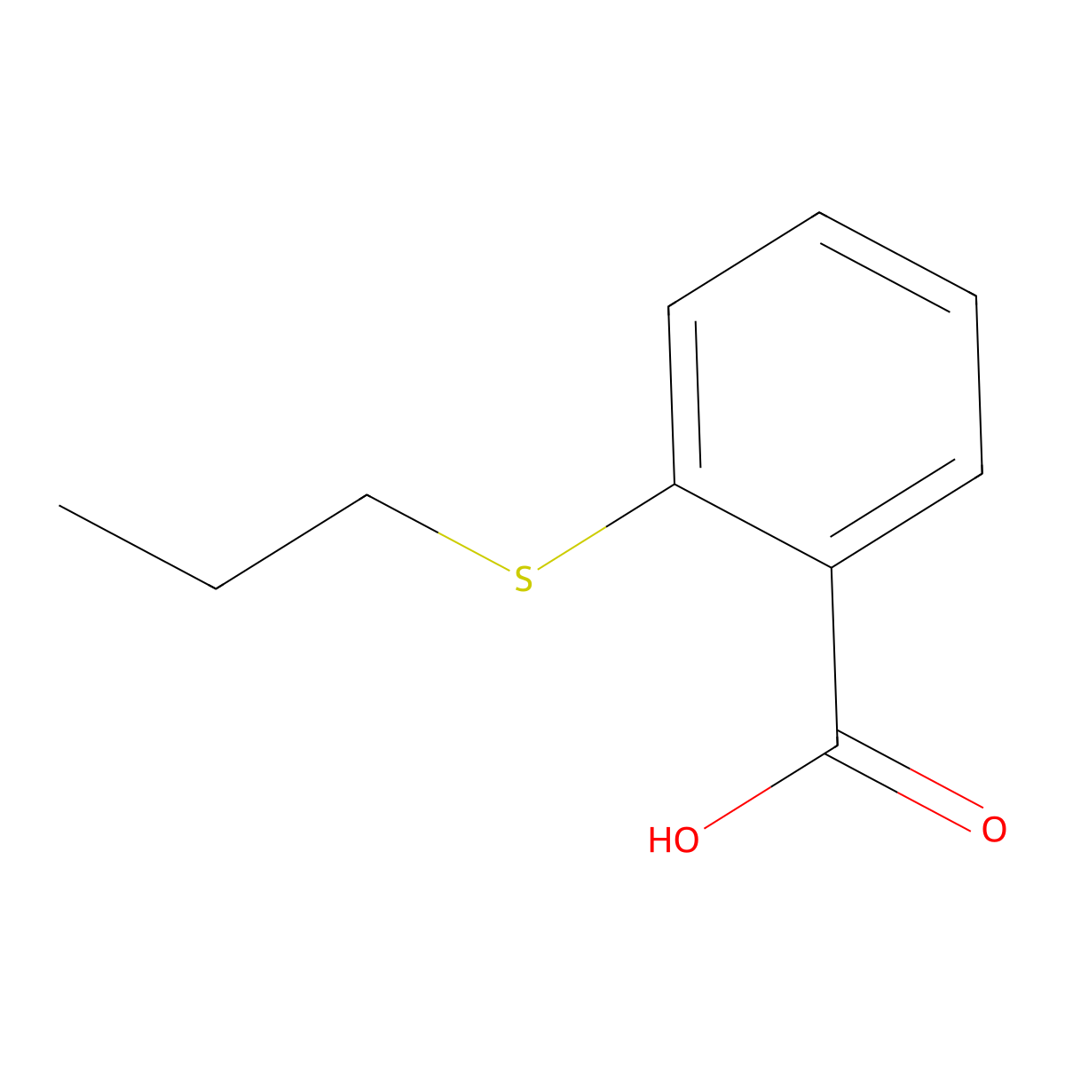 2-(Propylsulfanyl)benzoic acid molecular structure, CAS 21213-10-5