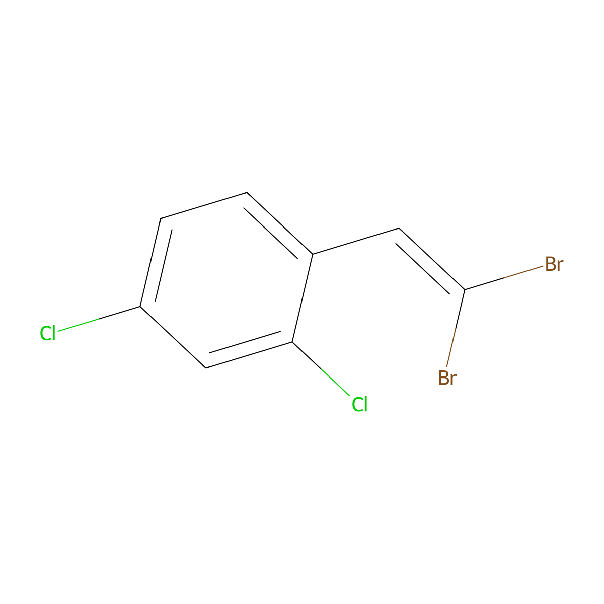 2,4-Dichloro-1-(2,2-dibromovinyl)benzene molecular structure, CAS 212138-65-3